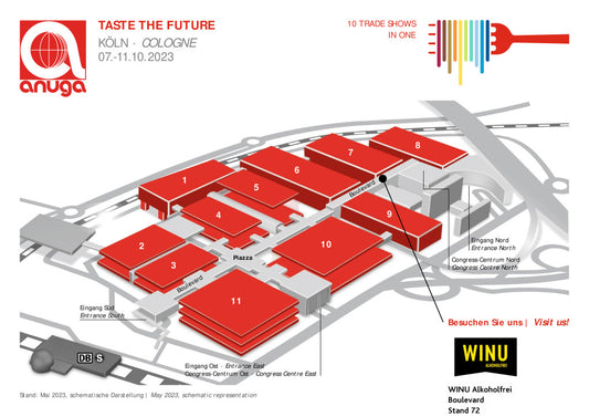 Anuga Messe und WINU Alkoholfrei Messestand