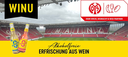 Mainz 05 und Flaschen Winade alkoholfrei