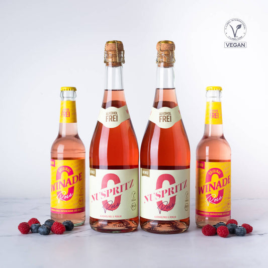 Alkoholfreies Paket mit Rosé Sekt und Rosé Weinschorle